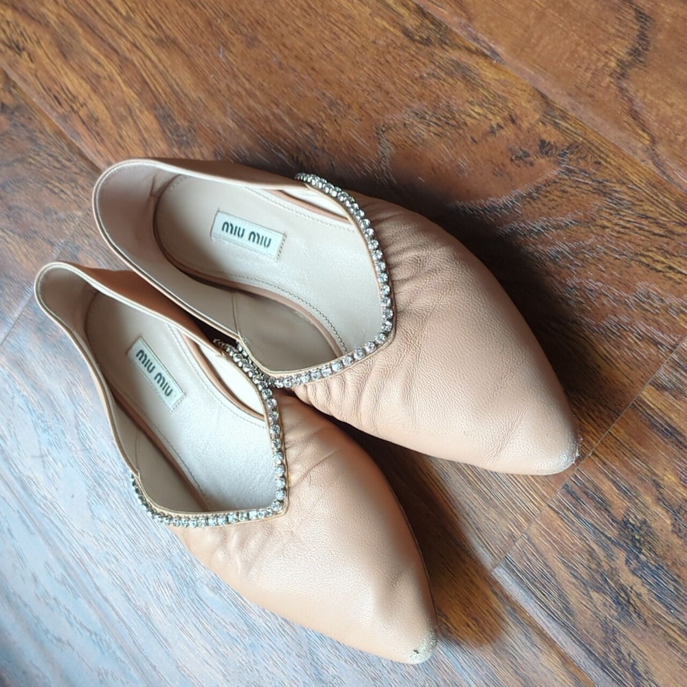 Miu miu embellished flats